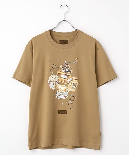 PINK HOUSE / ピンクハウス Tシャツ | カフェカールプリントＴシャツ（カフェ）