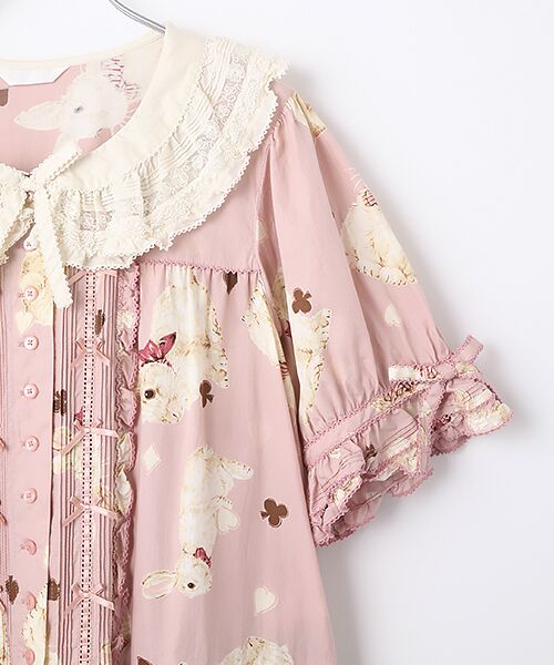 PINK HOUSE / ピンクハウス ロング・マキシ丈ワンピース | Rabbit Marchプリントワンピース | 詳細4