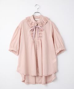 PINK HOUSE / ピンクハウス チュニック | ストライプリボン付きローンチュニックブラウス