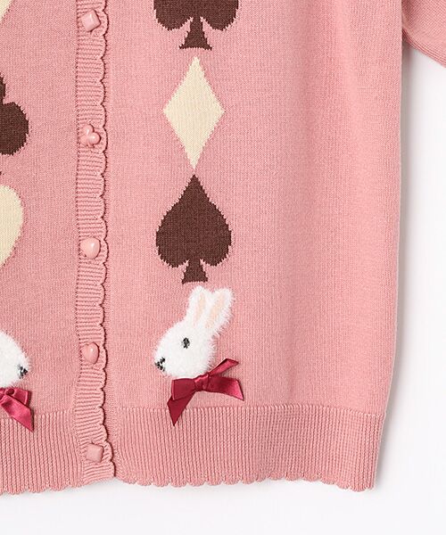 PINK HOUSE / ピンクハウス カーディガン・ボレロ | Rabbit Marchモチーフニットカーディガン | 詳細6