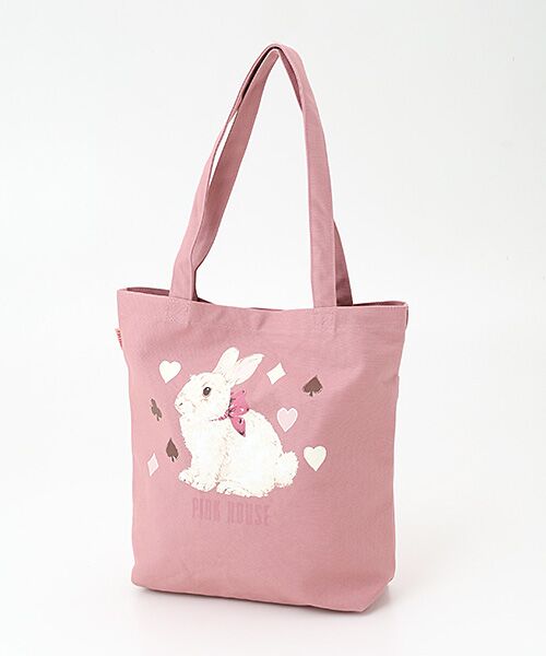 PINK HOUSE / ピンクハウス トートバッグ | Rabbit Marchプリントバッグ（ピンク）