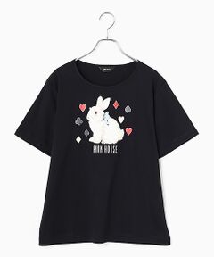 PINK HOUSE / ピンクハウス カットソー | Rabbit Marchモチーフプリントカットソー