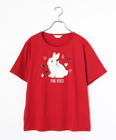 PINK HOUSE / ピンクハウス カットソー | Rabbit Marchモチーフプリントカットソー