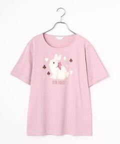 PINK HOUSE / ピンクハウス カットソー | Rabbit Marchモチーフプリントカットソー