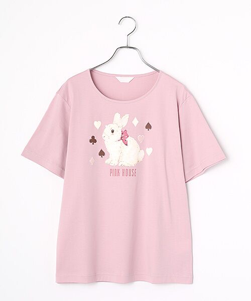 PINK HOUSE / ピンクハウス カットソー | Rabbit Marchモチーフプリントカットソー（ピンク）