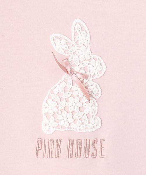 PINK HOUSE / ピンクハウス カットソー | レースうさぎアップリケ付きフード付きカットソー | 詳細4