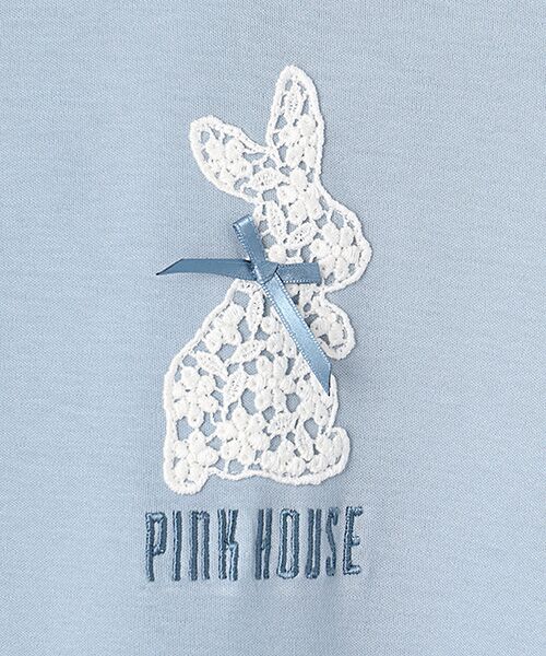 PINK HOUSE / ピンクハウス カットソー | レースうさぎアップリケ付きフード付きカットソー | 詳細8