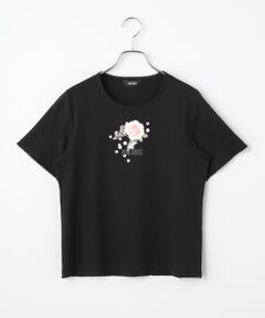 PINK HOUSE / ピンクハウス カットソー | Rose Pearlプリントカットソー