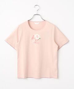 PINK HOUSE / ピンクハウス カットソー | Rose Pearlプリントカットソー