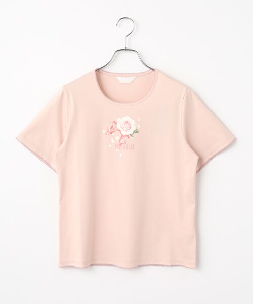 PINK HOUSE / ピンクハウス カットソー | Rose Pearlプリントカットソー（ピンク）