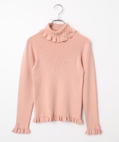 PINK HOUSE / ピンクハウス ニット・セーター | モチーフ付きリブタートルニット