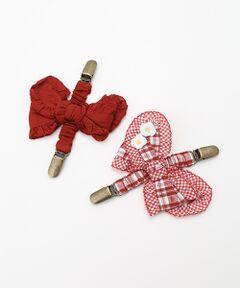 ローン×ジャガードチェックリボンサスペンダークリップセット