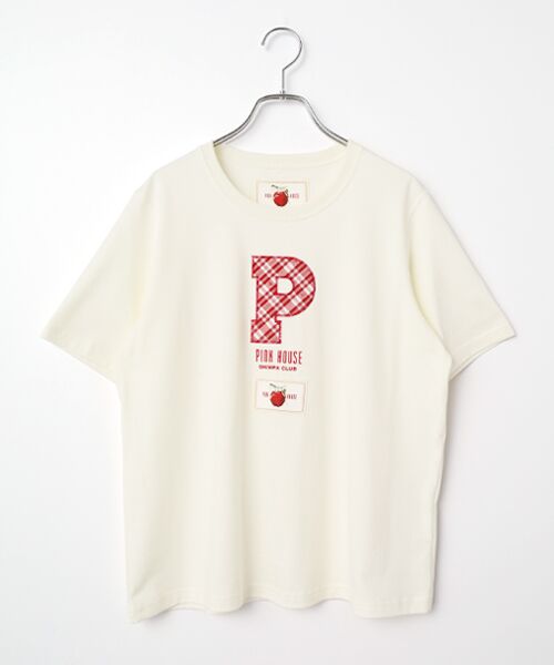 PINK HOUSE / ピンクハウス カットソー | Pロゴアップリケ付きカットソー（キナリ）