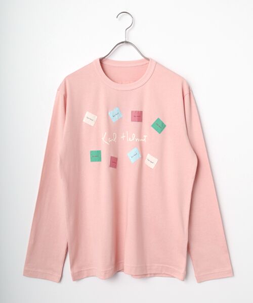 PINK HOUSE / ピンクハウス カットソー | カラフルロゴネームワッペン使いカットソー（ピンク）