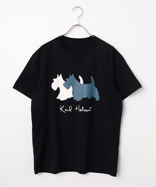 PINK HOUSE / ピンクハウス Tシャツ | テリアプリントカットソー（クロ）