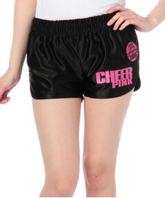 CHEER PINK ロゴプリントショートパンツ