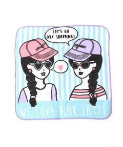 PINK-latte / ピンク ラテ ハンカチ | プリントミニタオル