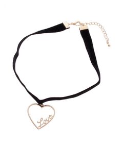 PINK-latte / ピンク ラテ ネックレス・ペンダント・チョーカー | ハートベルベットチョーカー