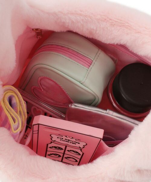 PINK-latte / ピンク ラテ トートバッグ | チャーム付きファートートバッグ | 詳細6