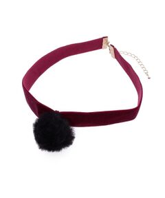 PINK-latte / ピンク ラテ ネックレス・ペンダント・チョーカー | ポンポンベルベットチョーカー