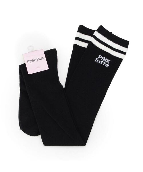 ロゴラインニーハイソックス ソックス Pink Latte ピンク ラテ ファッション通販 タカシマヤファッションスクエア