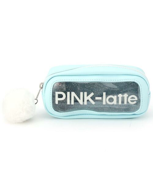 PINK-latte / ピンク ラテ ポーチ | ポンポンチャーム横長ポーチ | 詳細1