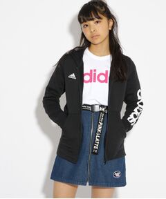 adidas 袖ロゴ裏起毛ZIPパーカー