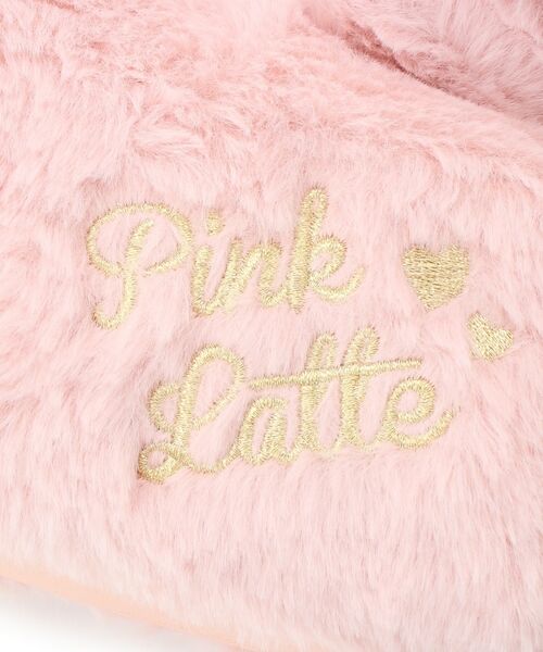 PINK-latte / ピンク ラテ ポーチ | うさ耳しっぽエコファーポーチ | 詳細5