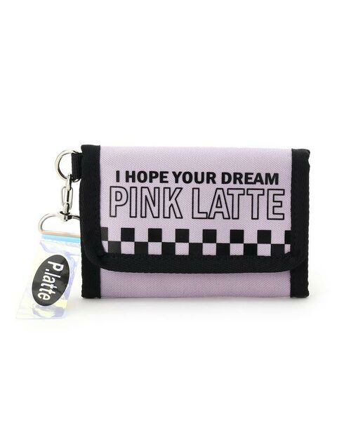 PINK-latte / ピンク ラテ 財布・コインケース・マネークリップ | ロゴチェッカー折りたたみ財布 | 詳細1