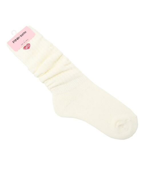 ニコラ掲載 ハート刺しゅうルーズソックス ソックス Pink Latte ピンク ラテ ファッション通販 タカシマヤファッションスクエア