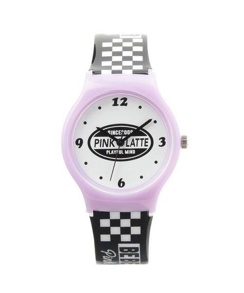 PINK-latte / ピンク ラテ 腕時計 | チェッカー柄ビニールベルトウォッチ | 詳細1