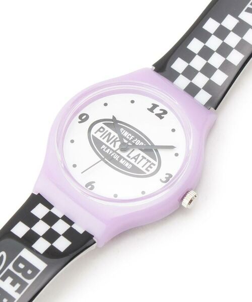 PINK-latte / ピンク ラテ 腕時計 | チェッカー柄ビニールベルトウォッチ | 詳細3
