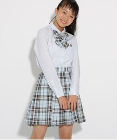 PINK-latte / ピンク ラテ ミニ・ひざ丈スカート | 【卒服】リボンタイ付 チェックプリーツスカート