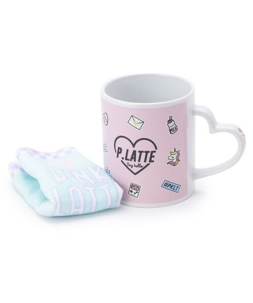 PINK-latte / ピンク ラテ グラス・マグカップ | マグカップ＋ハンドタオル ギフトBOX | 詳細1