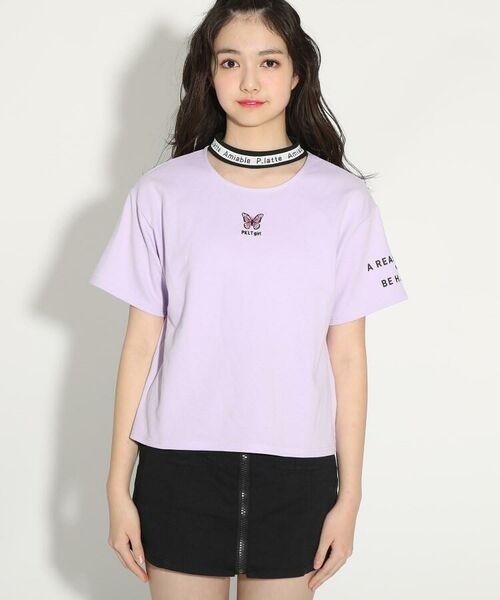 セール ロゴチョーカー風tシャツ その他トップス Pink Latte ピンク ラテ ファッション通販 タカシマヤファッションスクエア