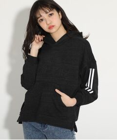 【adidas/アディダス】 ロゴ型押しフードトップス