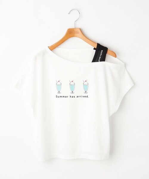 PINK-latte / ピンク ラテ 水着・スイムグッズ | トロピカル柄水着+Tシャツ＋スカートセット | 詳細12