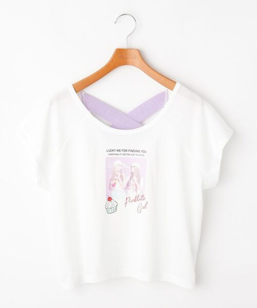 PINK-latte / ピンク ラテ 水着・スイムグッズ | 転写水着+Tシャツ＋プリーツスカートセット | 詳細2