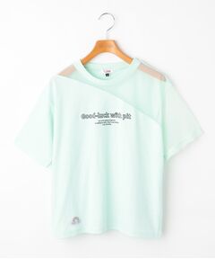 ★ニコラ掲載★ワンショル風透け切替えＴシャツ