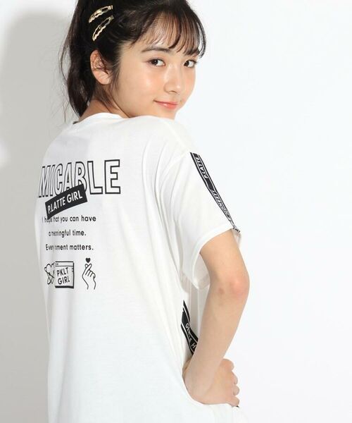 セール テープ バックプリントtシャツ その他トップス Pink Latte ピンク ラテ ファッション通販 タカシマヤファッションスクエア