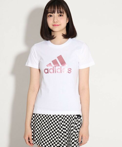 セール】 【adidas/アディダス】ロゴTシャツ （その他トップス）｜PINK