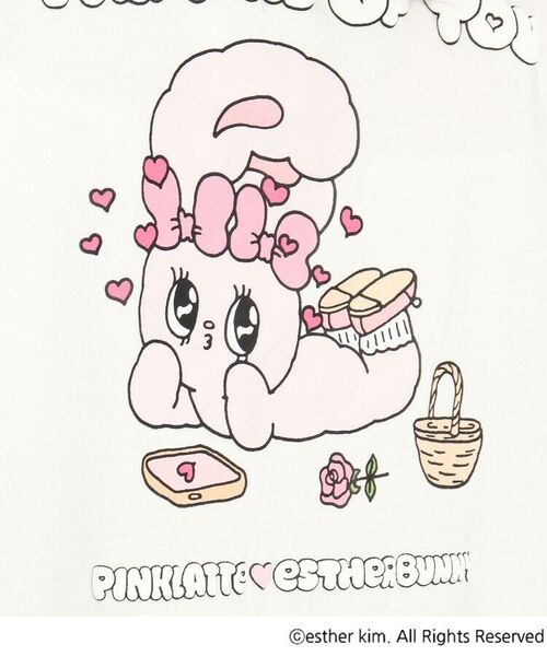 PINK-latte / ピンク ラテ Tシャツ | 【ESTHER BUNNY】バックプリントTシャツ | 詳細7