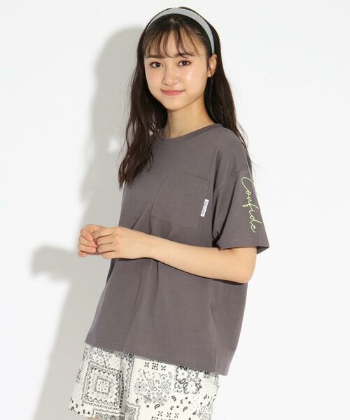 セール 胸ポケット袖刺繍tシャツ Tシャツ Pink Latte ピンク ラテ ファッション通販 タカシマヤファッションスクエア