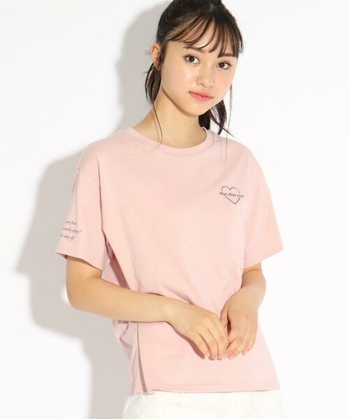 セール オーガニックコットン100 Web限定カラーあり ハートロゴtシャツ Tシャツ Pink Latte ピンク ラテ ファッション通販 タカシマヤファッションスクエア