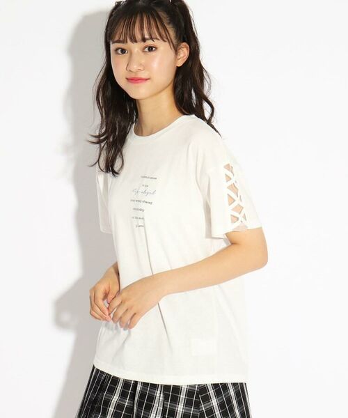 セール 編み上げシンプルtシャツ Tシャツ Pink Latte ピンク ラテ ファッション通販 タカシマヤファッションスクエア