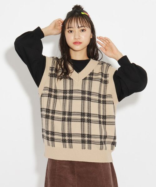 リピ♪人気商品再入荷♪/WEB限定カラー/洗える】柄ニットベスト （ベスト）｜PINK-latte / ピンク ラテ ファッション通販  タカシマヤファッションスクエア