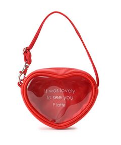 PINK-latte / ピンク ラテ ポーチ | 【推し活】ハート合皮ポーチ