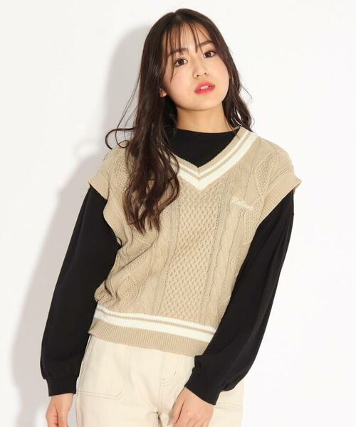 ニコラ掲載商品 春スクールニットベスト ベスト Pink Latte ピンク ラテ ファッション通販 タカシマヤファッションスクエア