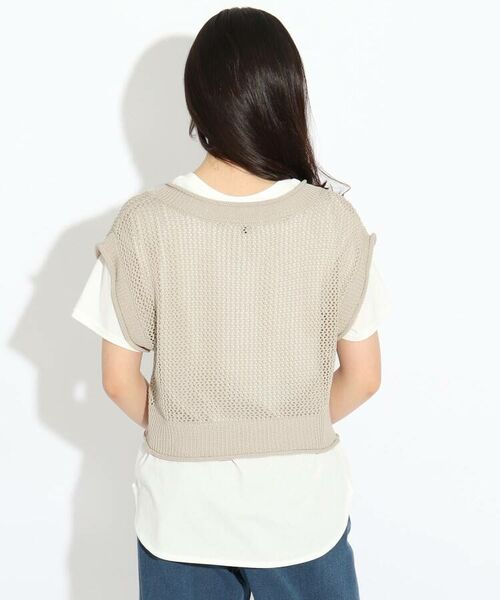 セール】 【洗える】メッシュニットベスト+ロゴTシャツ セット （その他トップス）｜PINK-latte / ピンク ラテ ファッション通販  タカシマヤファッションスクエア