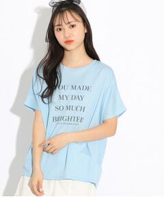 PINK-latte / ピンク ラテ Tシャツ | 【UVカット/吸水速乾/洗濯物が乾きやすい】ドライバックオープンロゴＴシャツ